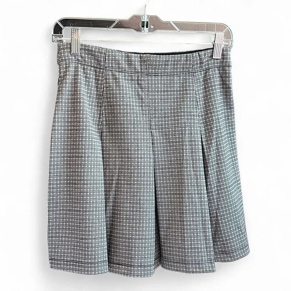Max Studio Houndstooth pleated skirt